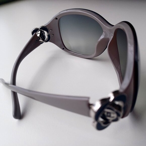 CHANEL Black and Gray Sunglasses - Picture 12 of 14